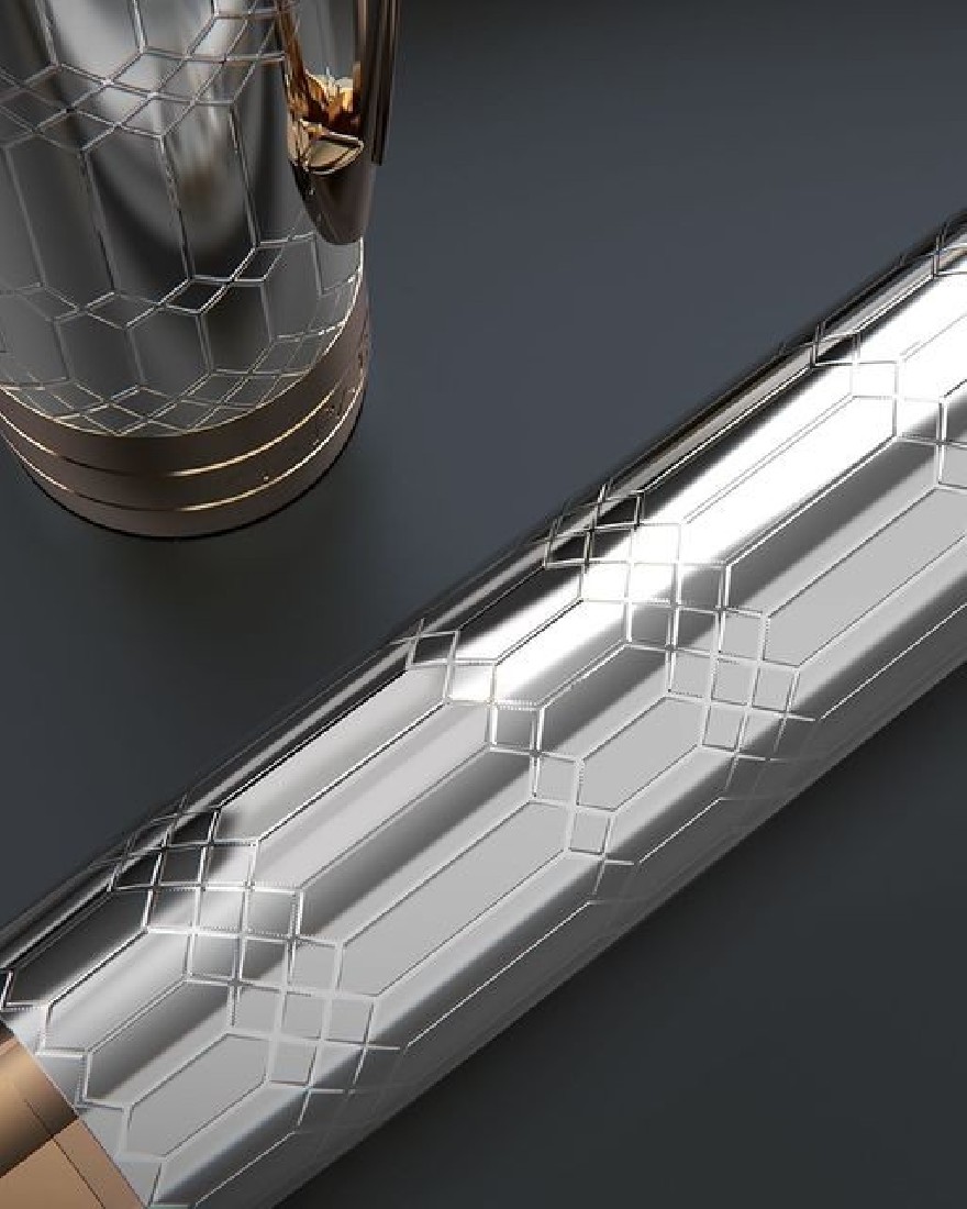 Parker Duofold Centennial Jubilee silver GT special edition fountain pen