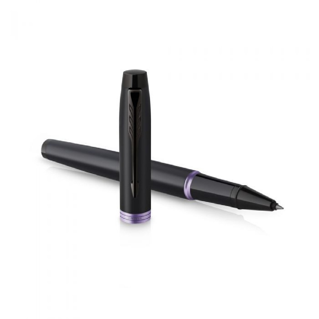 Parker IM Vibrant Rings Amethyst Purple Set Rollerball and Ballpen