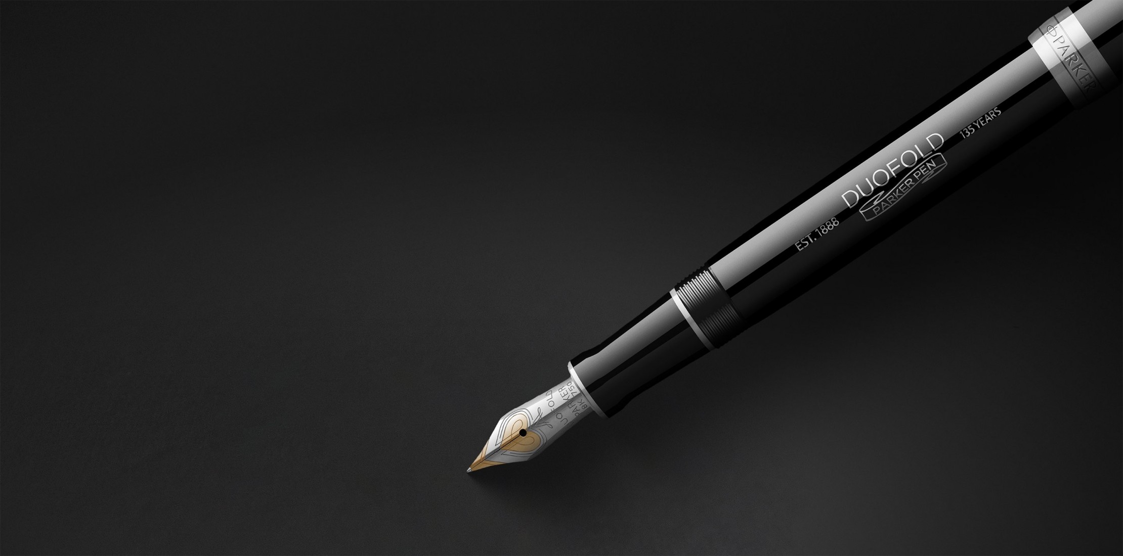 Parker Duofold 135th Anniversary Centennial Fountain Pen Chrome Trims