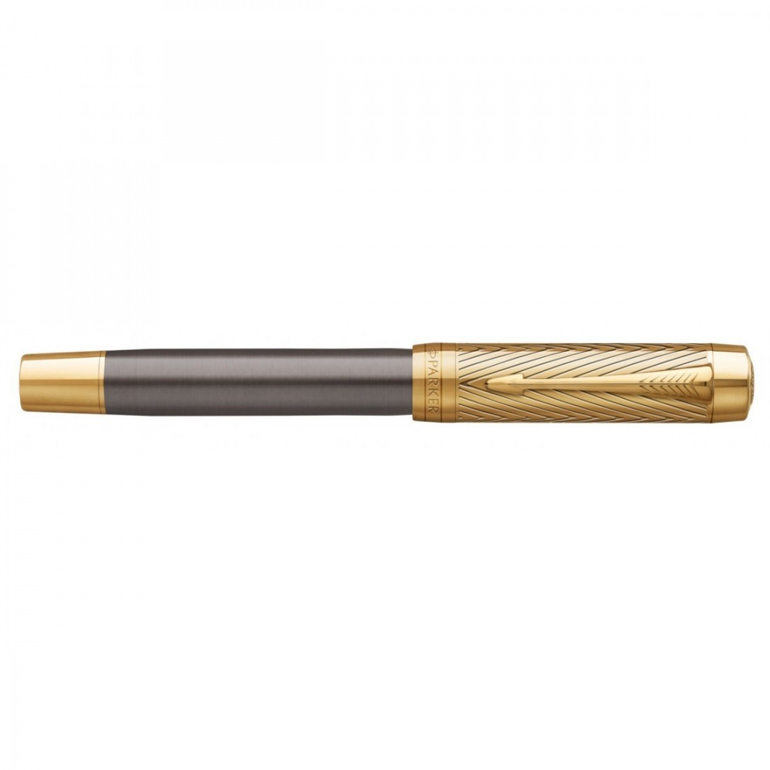 Parker Duofold Centennial Pioneers Collection PST Arrow Grey Lacquer GT Fountain Pen