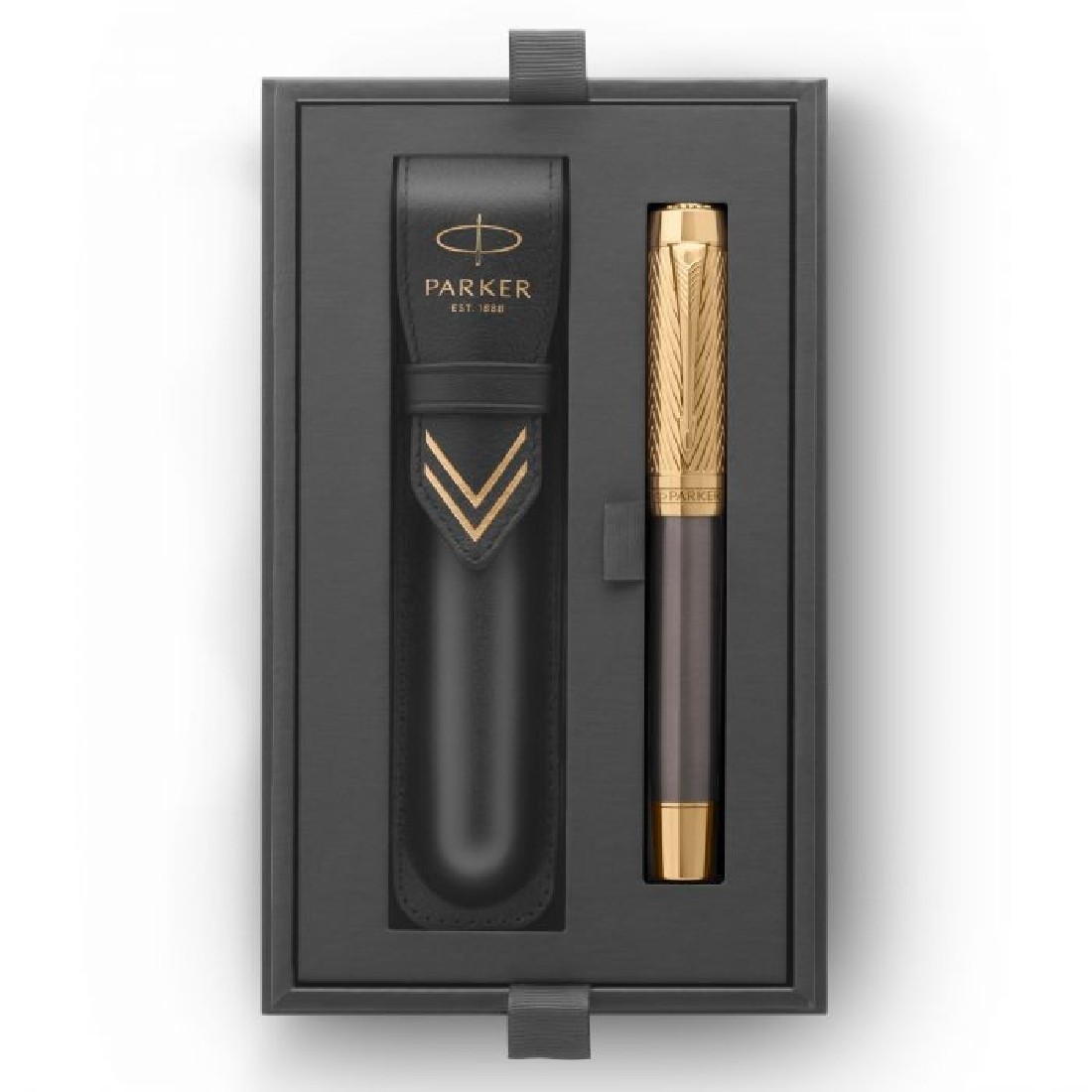 Parker Duofold Centennial Pioneers Collection PST Arrow Grey Lacquer GT Fountain Pen