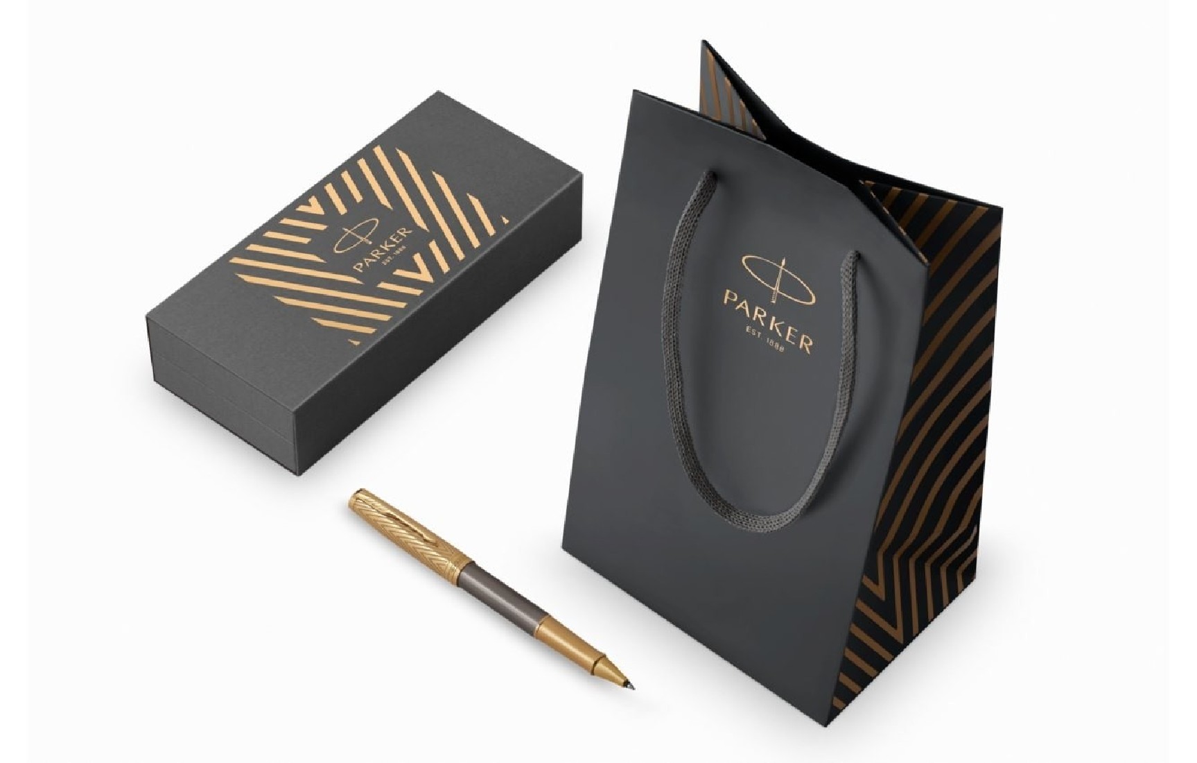 Parker Sonnet Pioneers Collection Arrow Grey Lacquer GT Rollerball