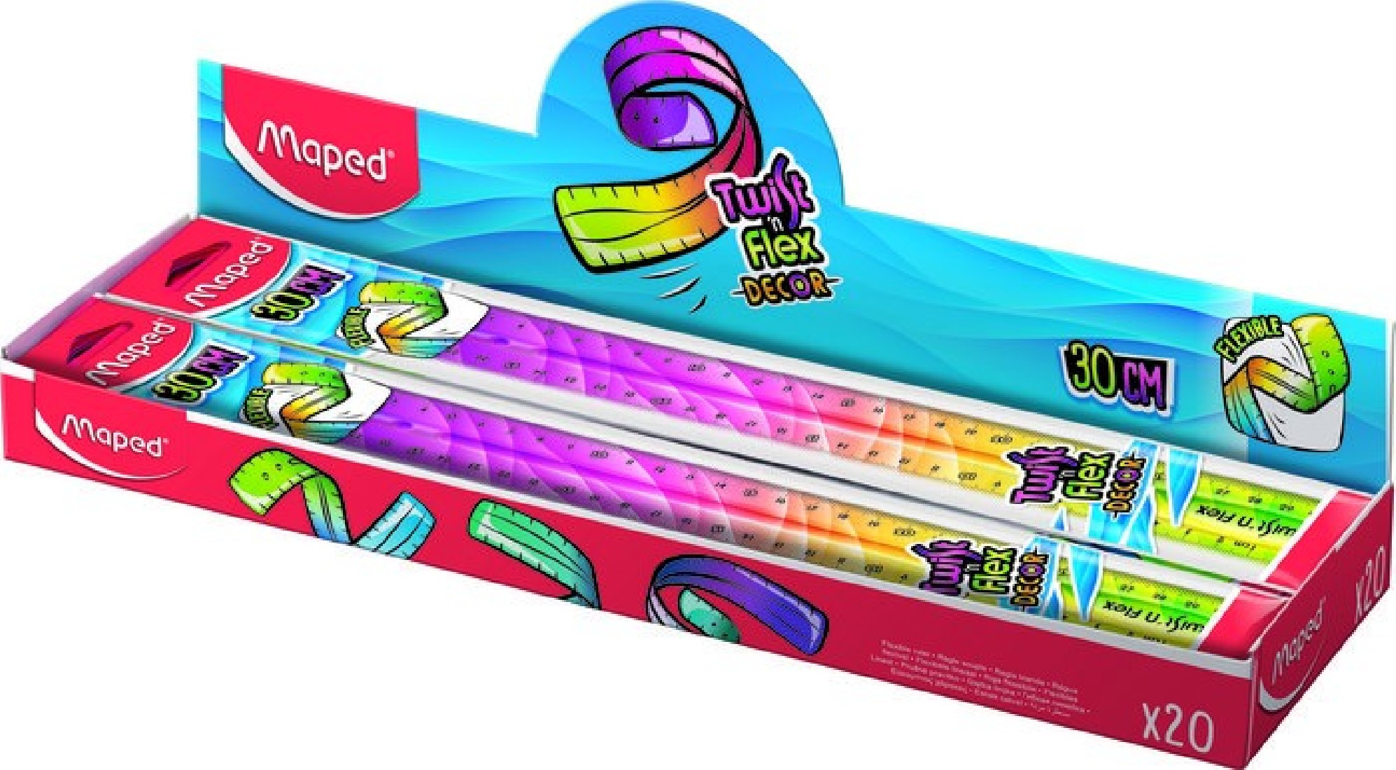 Χάρακας Twistn Flex Decor 30cm Maped