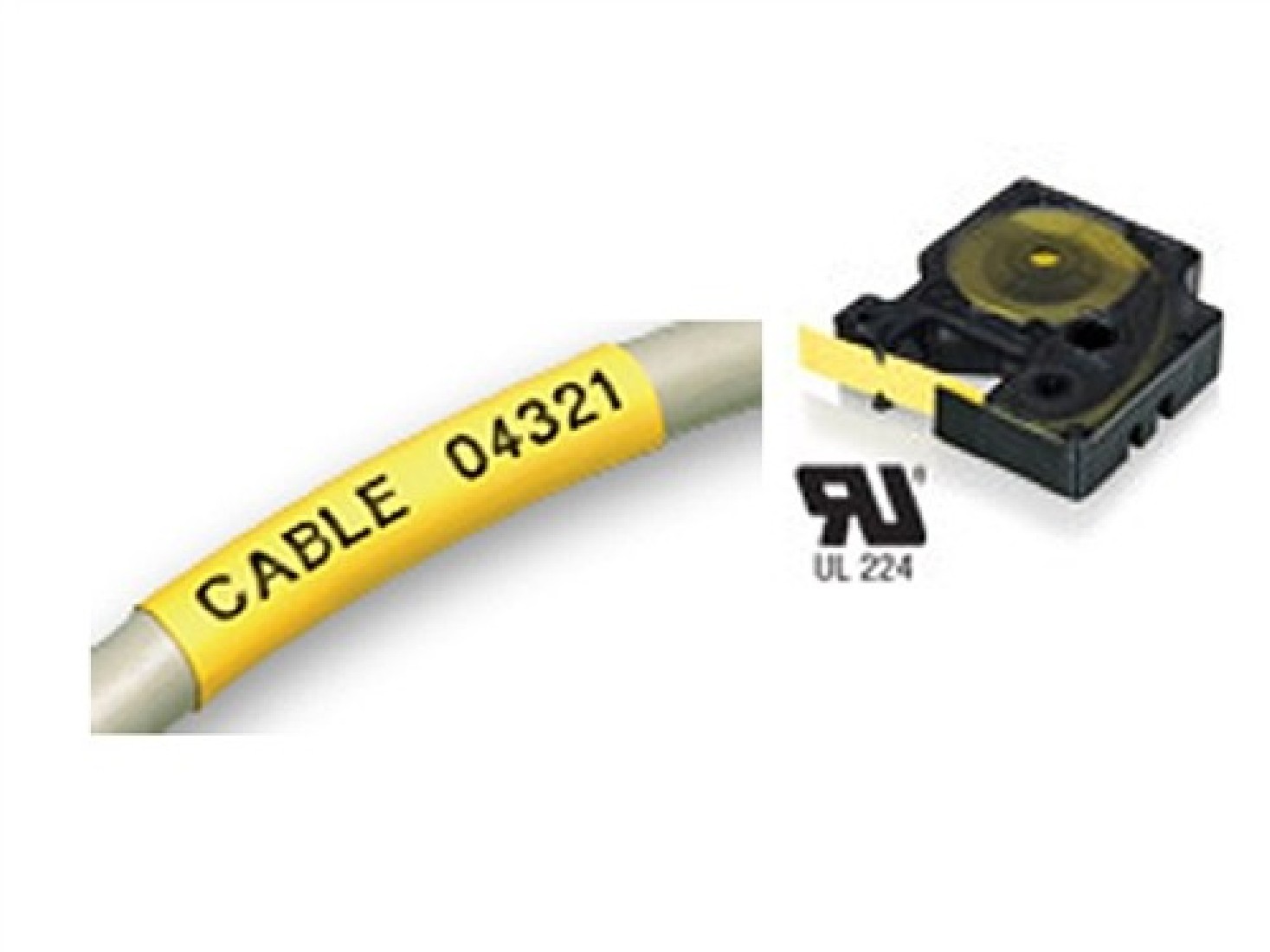 DYMO RHINO 19MM X 1.5Μ ΗΕΑΤ SHRINK TUBE YELLOW D18058