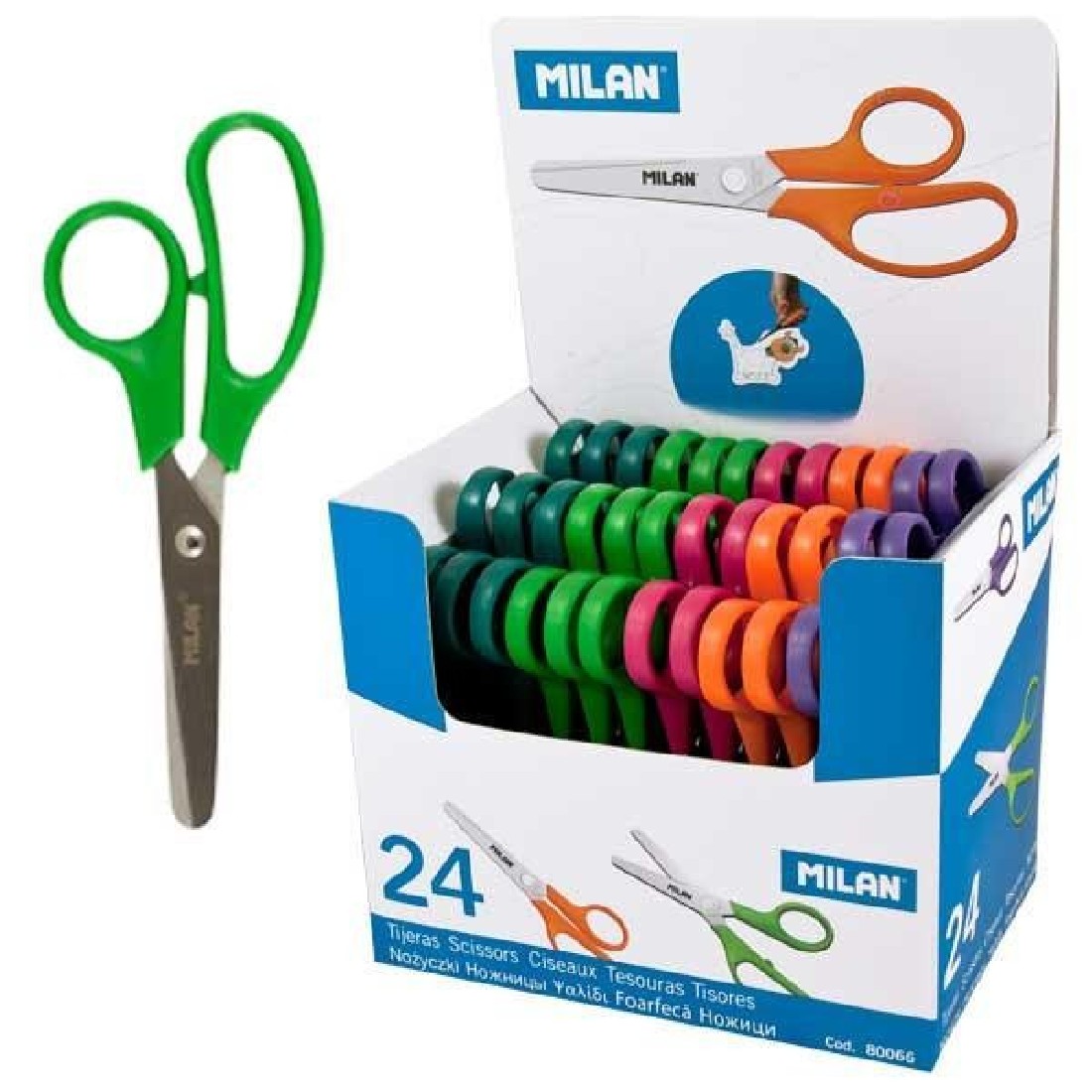 Ψαλίδι σχολικό με πλαστική λαβή 80066 Milan