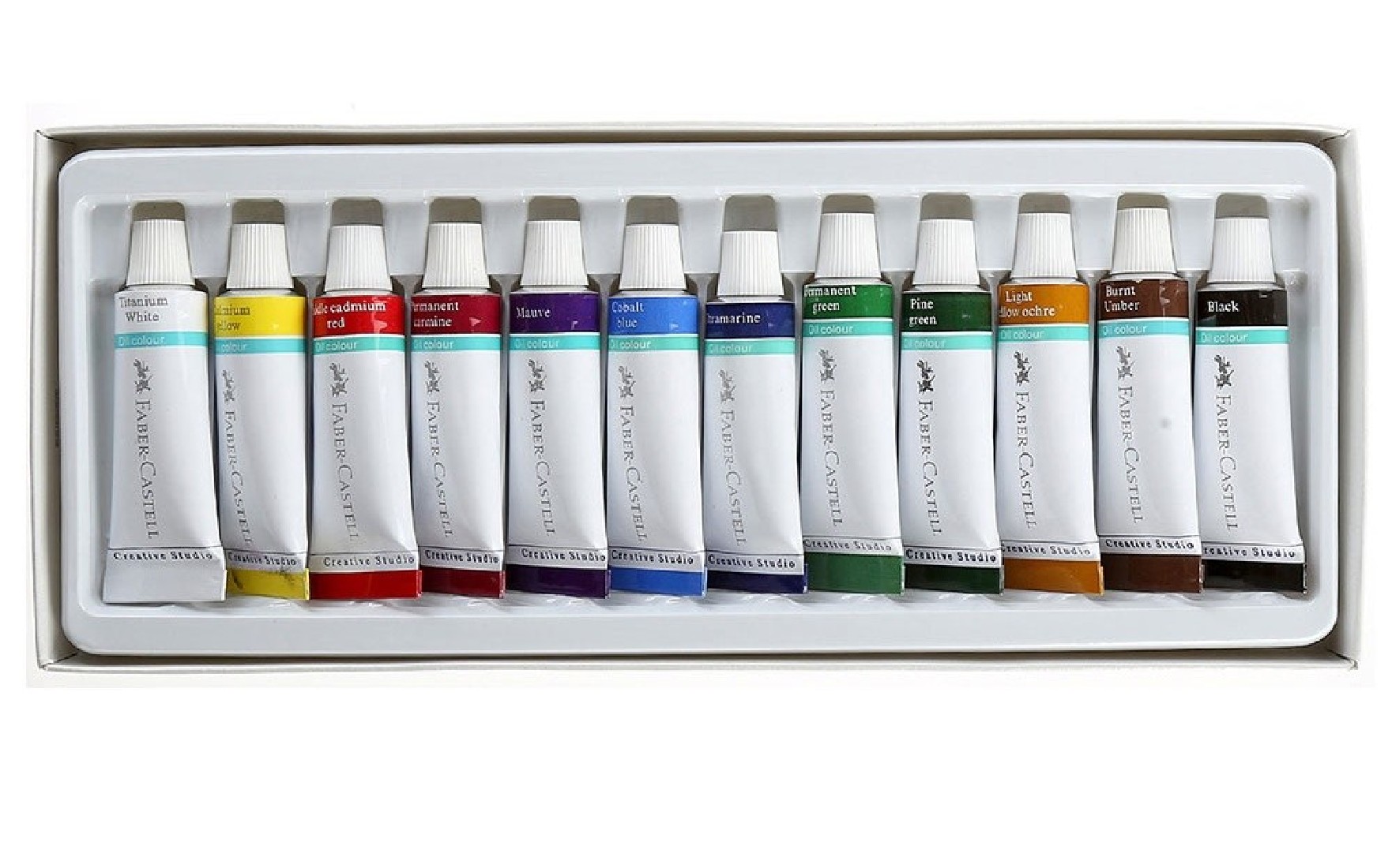 Faber Castell Starter set Oil colours, wallet of 12, 12 X 12 ml tube 169502