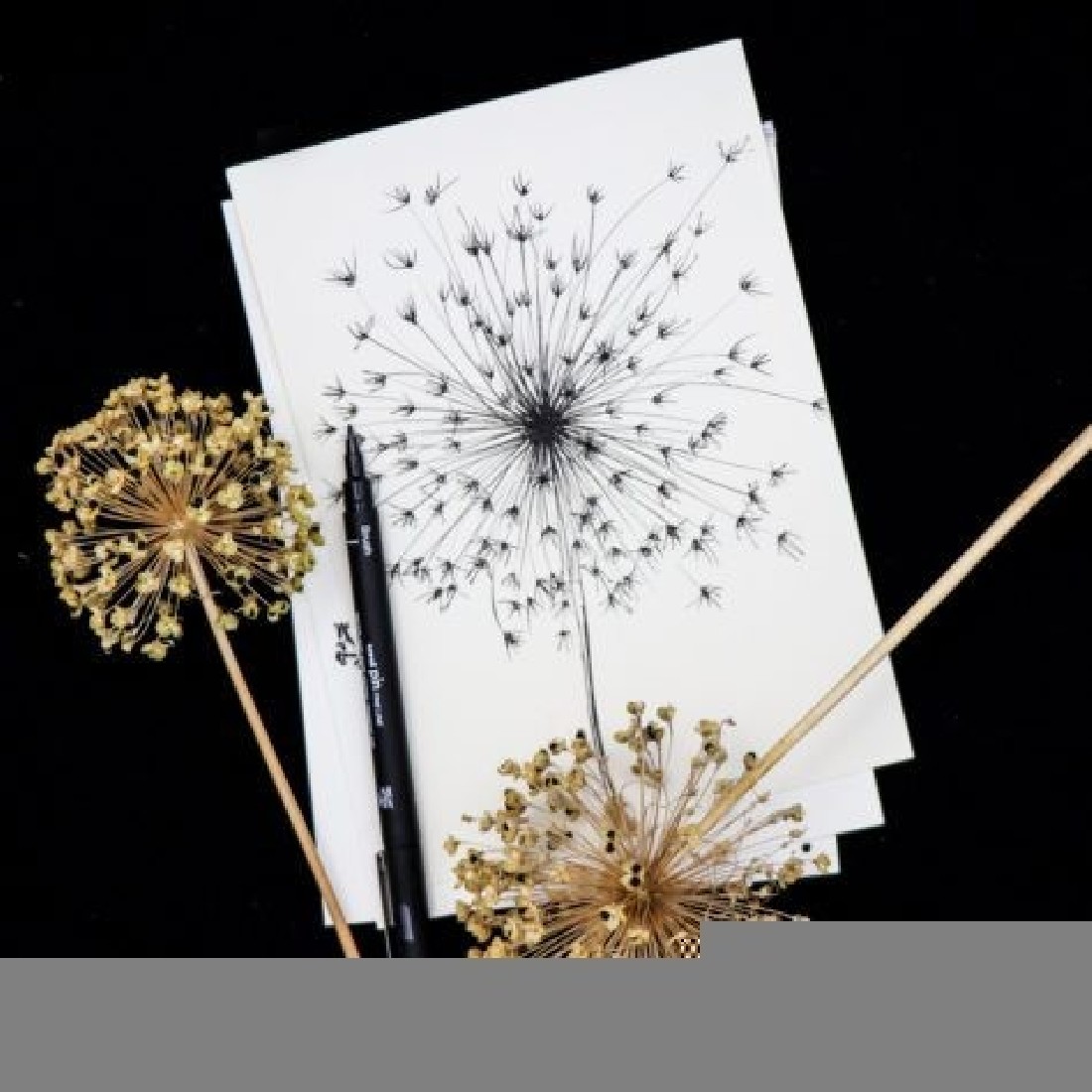 Μαρκαδόρος - Πινέλο Λεπτής Γραφής Μαύρος ΡΙΝBR-200 Uni