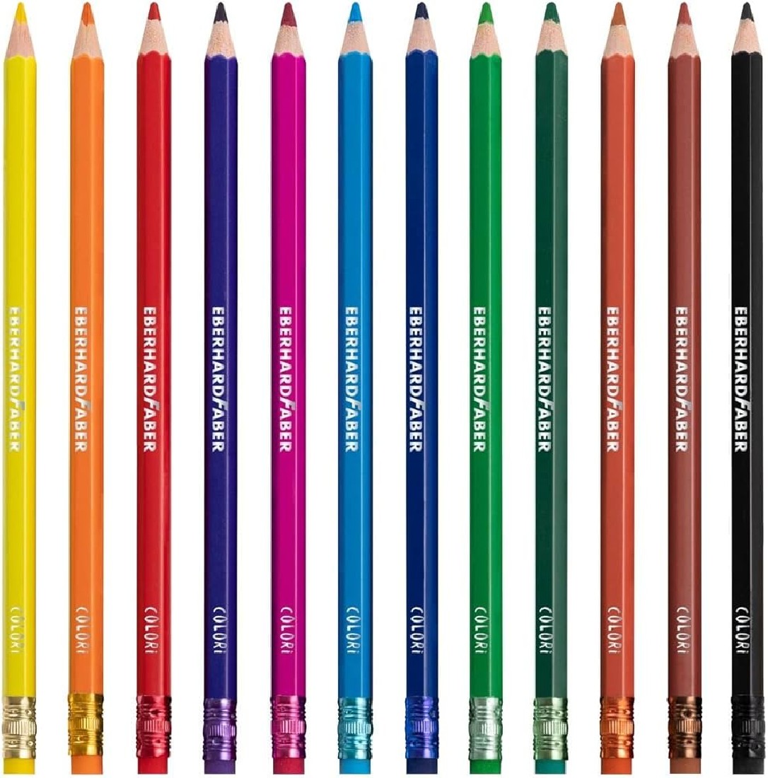 Ξυλομπογιές 12 τεμαχίων με γόμα 3mm 514817 Eberhard Faber