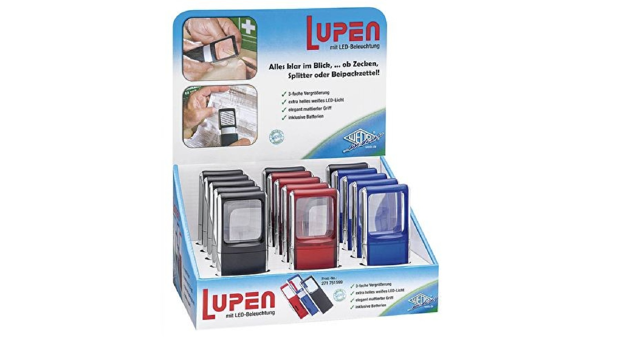 Μεγεθυντικός φακός Led Lupen  Wedo 271751599