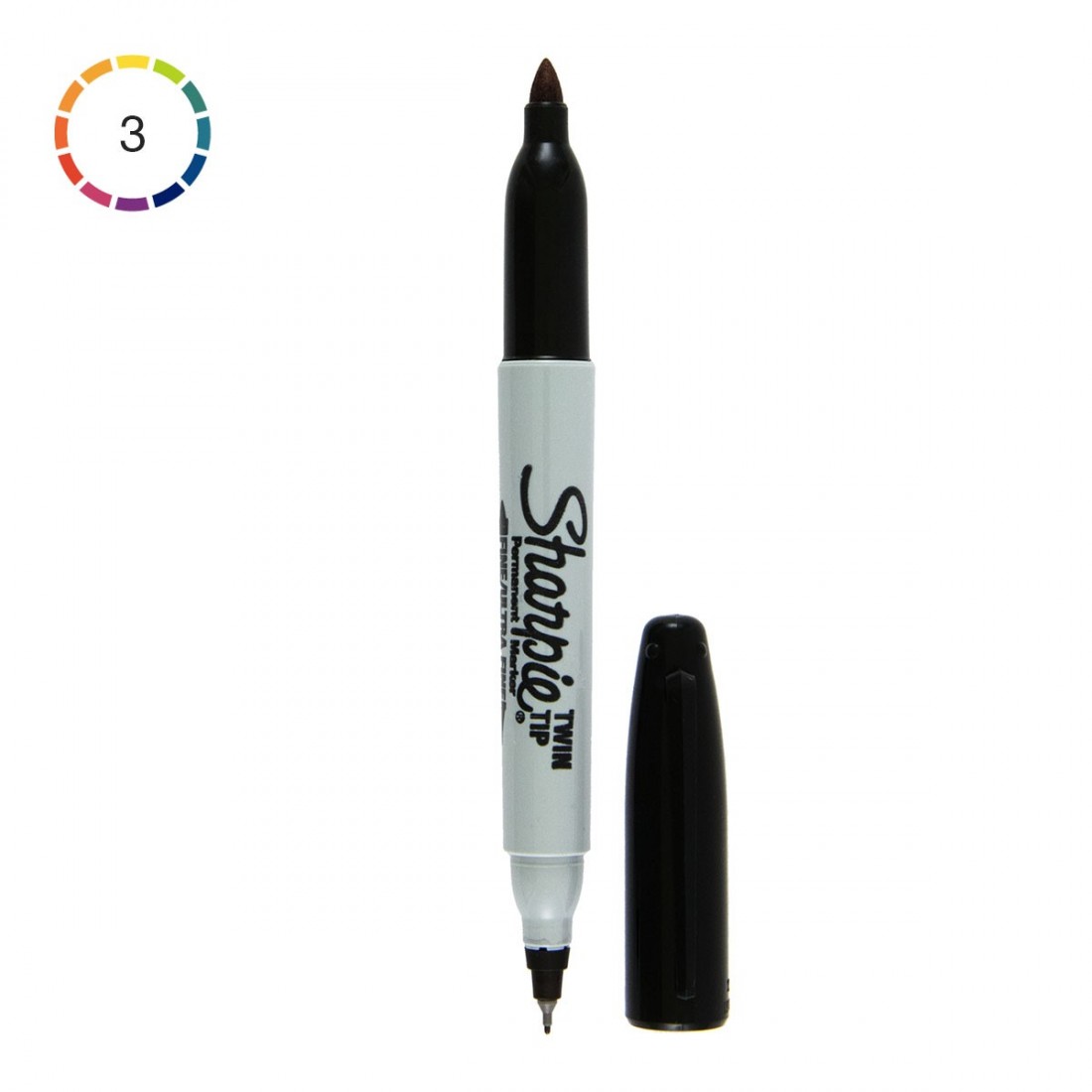 Sharpie Twin Tip Fine /Ultra Fine Permanent Marker Black
