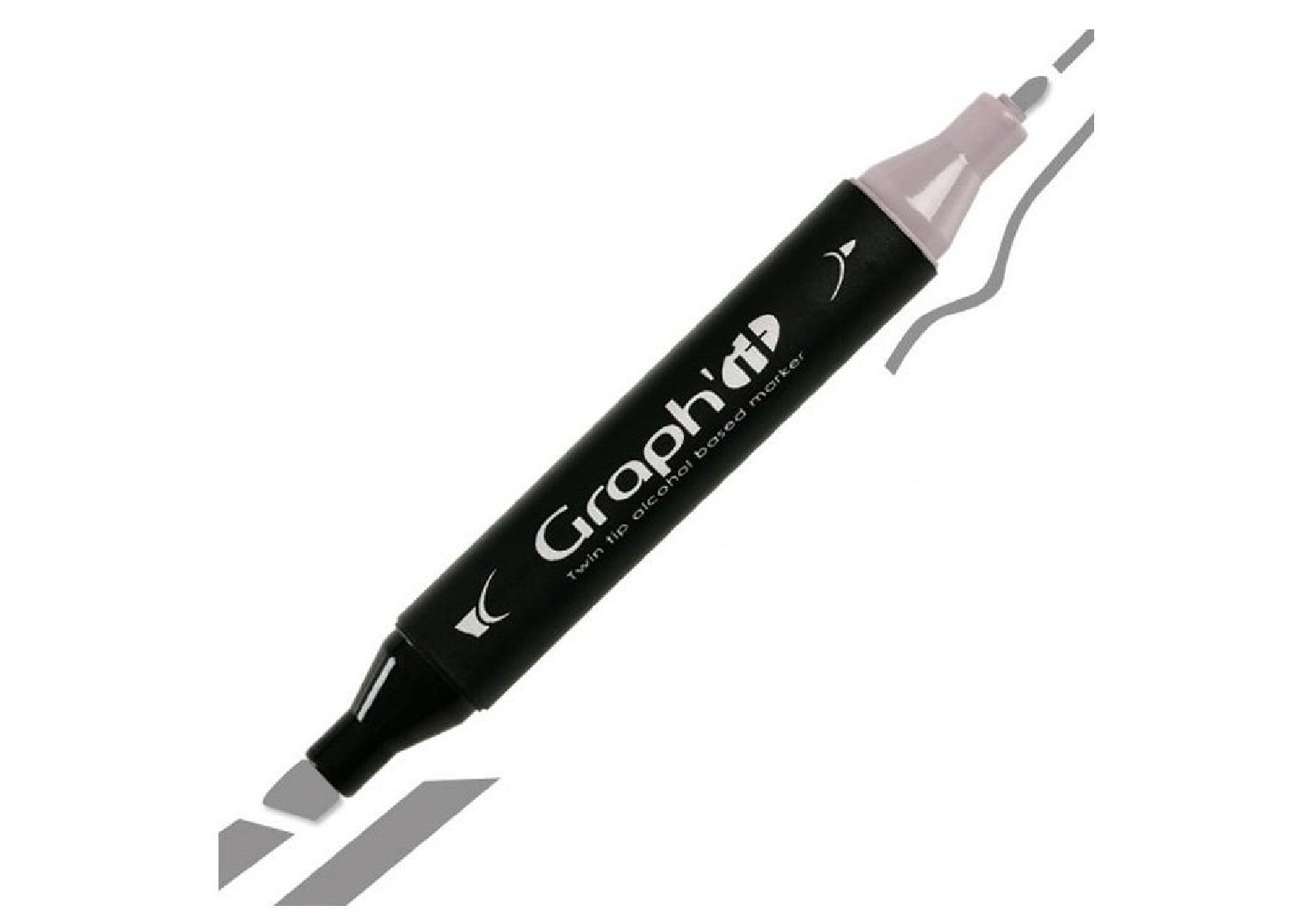 Μαρκαδόροι Οινοπνεύματος με Διπλή Μύτη Mix Grey Colors GI00122 Graphit