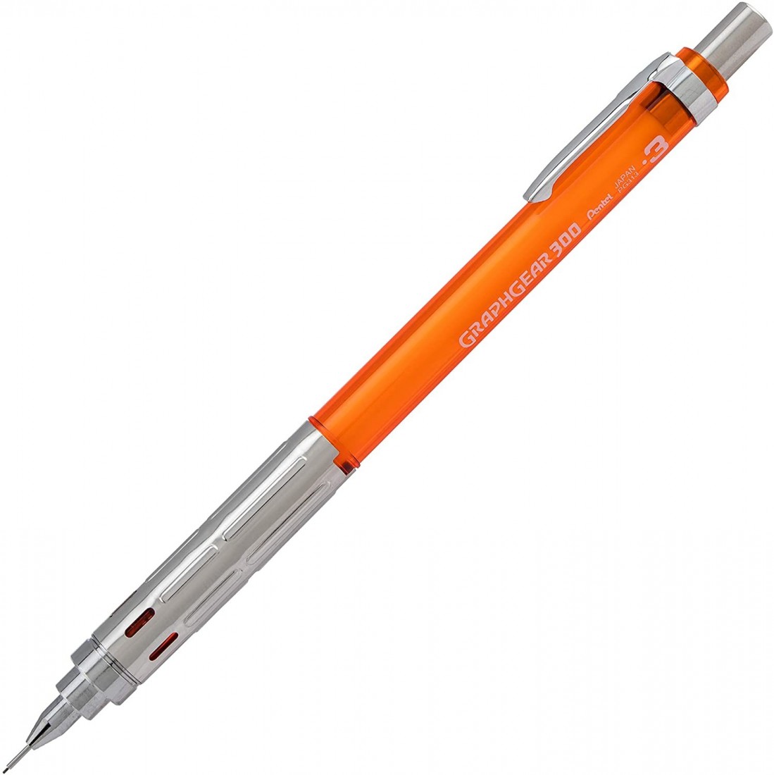Pentel Graphgear 300 Orange 0.3mm mechanical pencil PG313-TFX