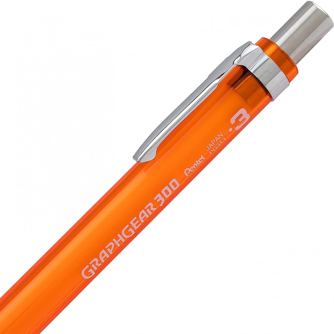 Pentel Graphgear 300 Orange 0.3mm mechanical pencil PG313-TFX