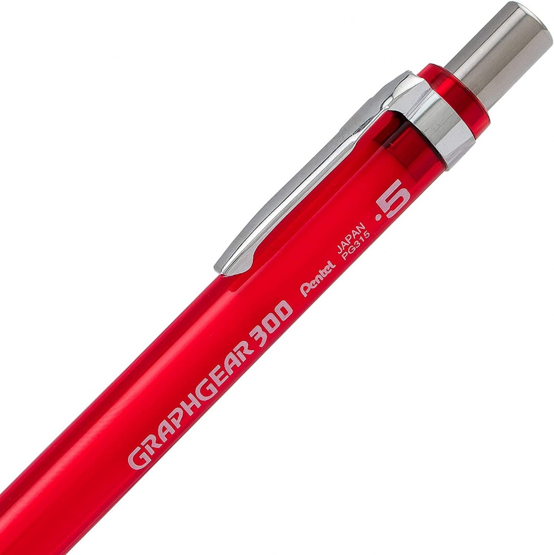 Pentel Graphgear 300 Red 0.5mm mechanical pencil  PG315-TBX