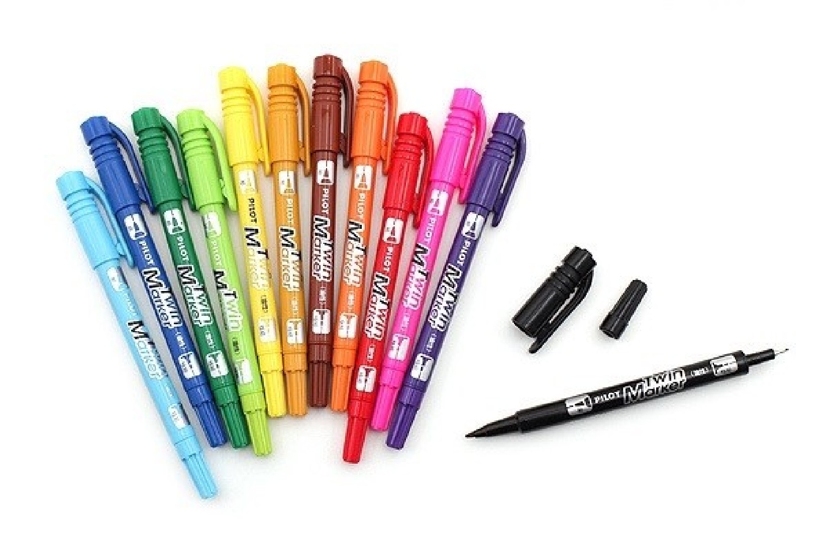 Μαρκαδόρος Twin Marker Ανεξίτηλος Green Pilot