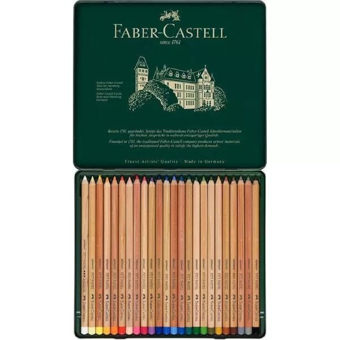 Faber Castell Pitt Pastel Pencils, Tin of  24, 112124