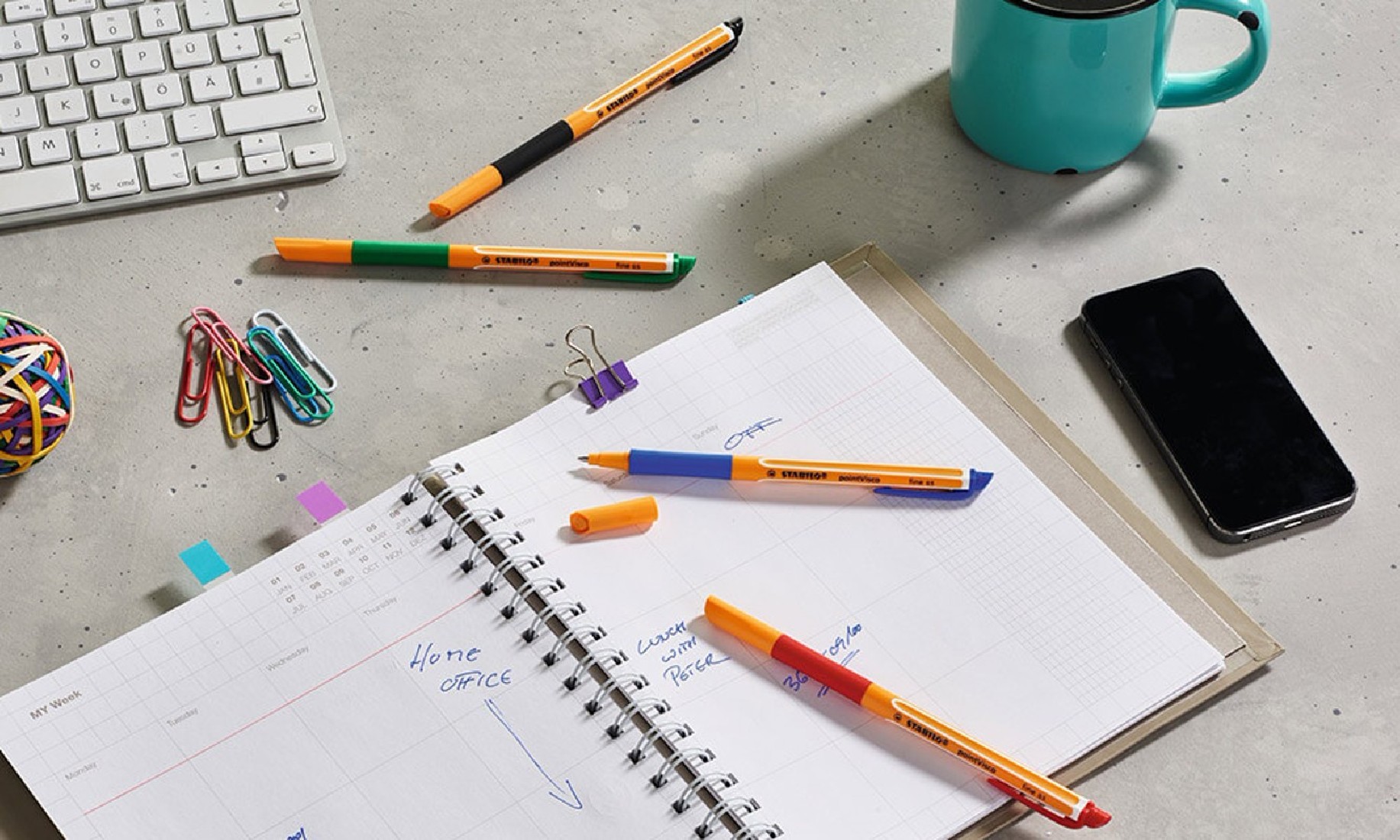 Stabilo Στυλό Rollerball Pointvisco 0.5mm Κόκκινο με καπάκι