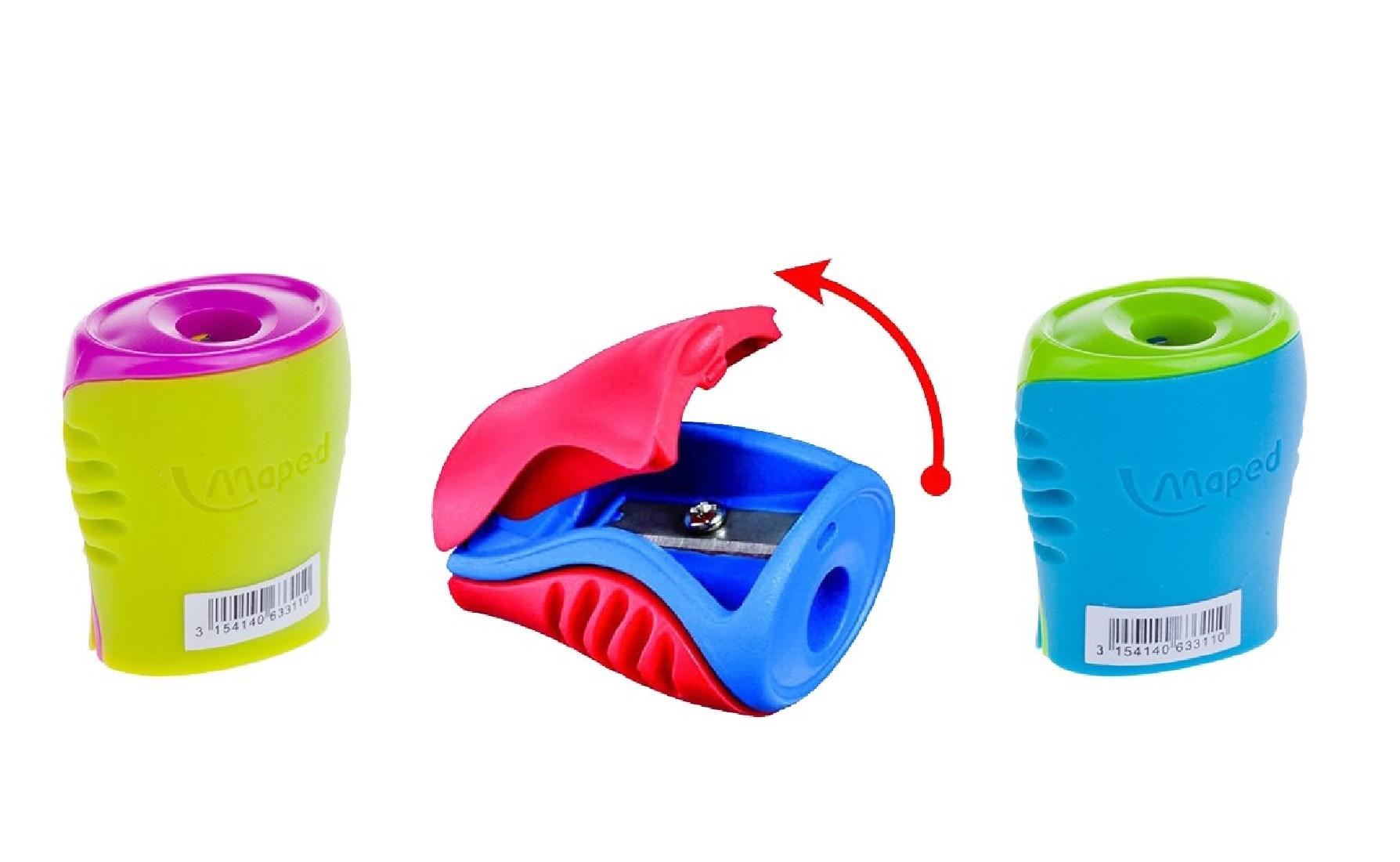 Ξύστρα Boogy 1 τρύπας σε διάφορα χρώματα Maped