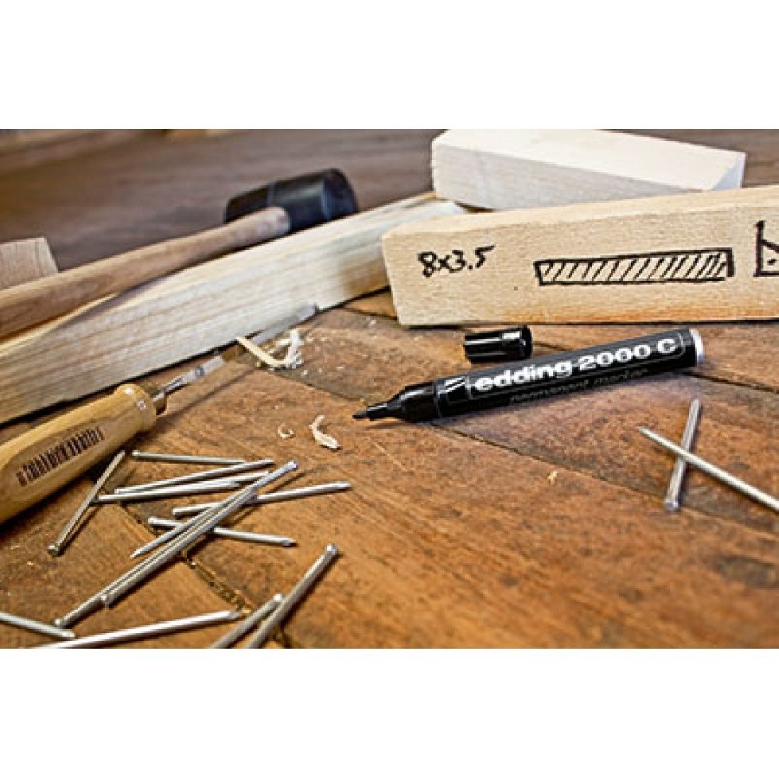 Μαρκαδόρος Ανεξίτηλος  Μαύρος 2000 C Edding