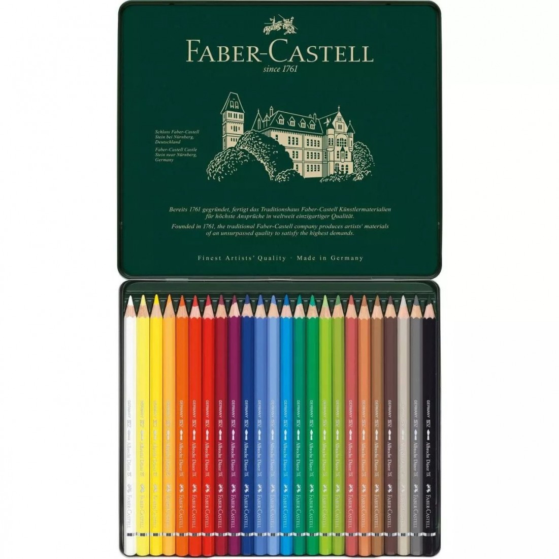 Faber Castell tin of 24 Albrecht Dürer watercolour pencis 117524