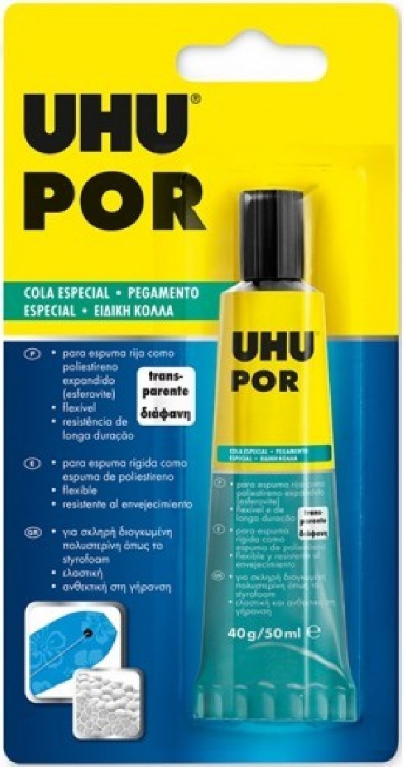 UHU Κόλλα ρευστή  Ν43165 50ml Polysterene