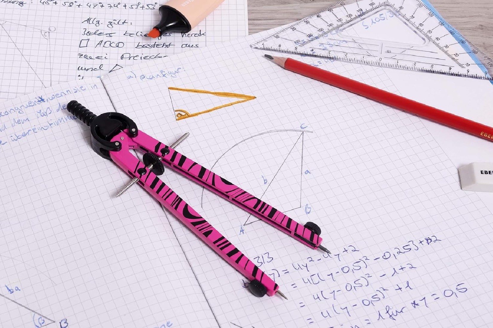 Διαβήτης με ροδέλα Ροζ 571701 Eberhard Faber