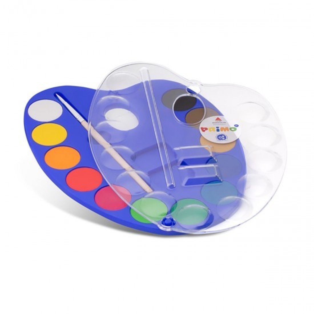 Νερομπογιές  12 τεμαχίων με δώρο παλέτα 101Α12ΤΟ Primo