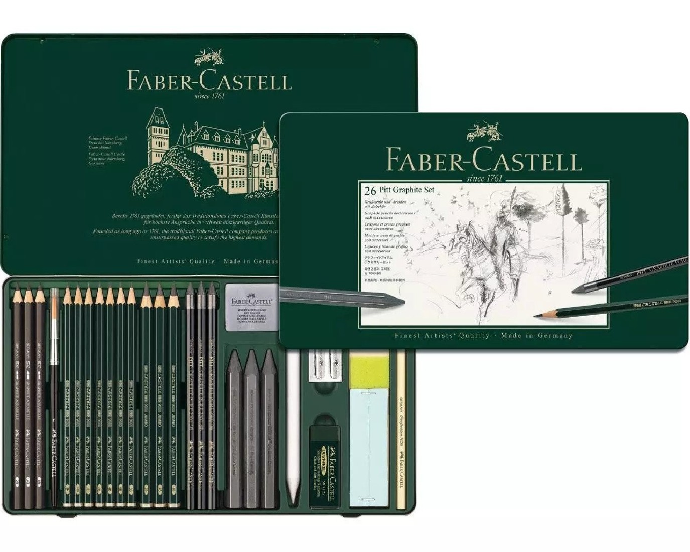 Faber Castell Pitt Graphite set, tin of 26  112974
