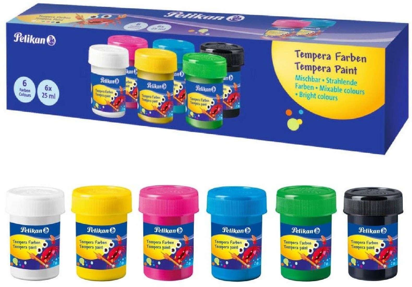 Pelikan τέμπερα 25ml x 6 colours 804882