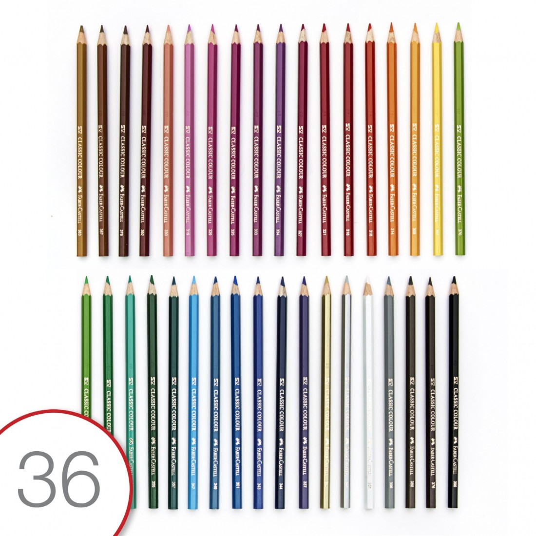 Faber Castell  Classic Colour pencils  115886, tin of 36