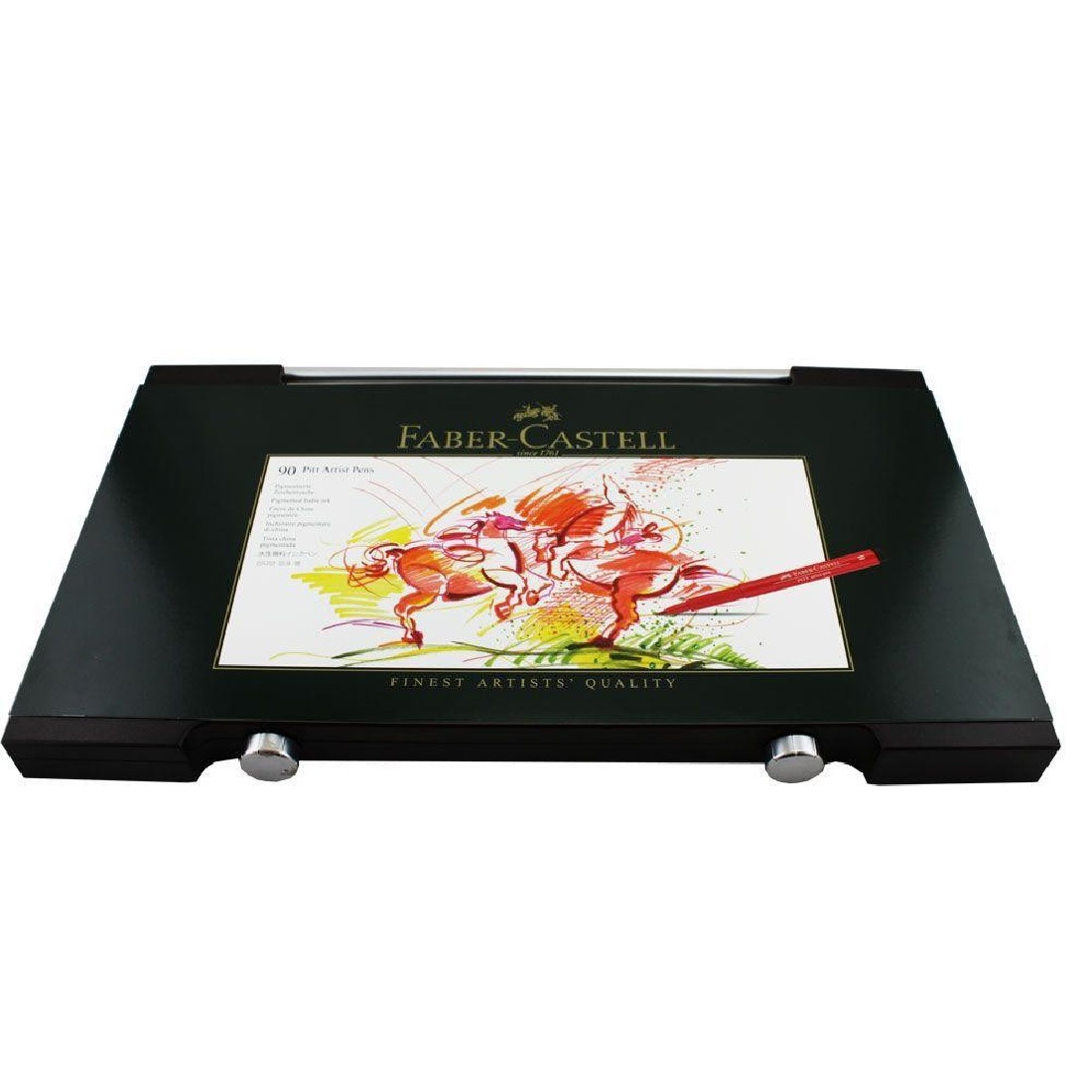 Faber Castell Pitt Artist Pen India ink pen, wooden case of 90 167400