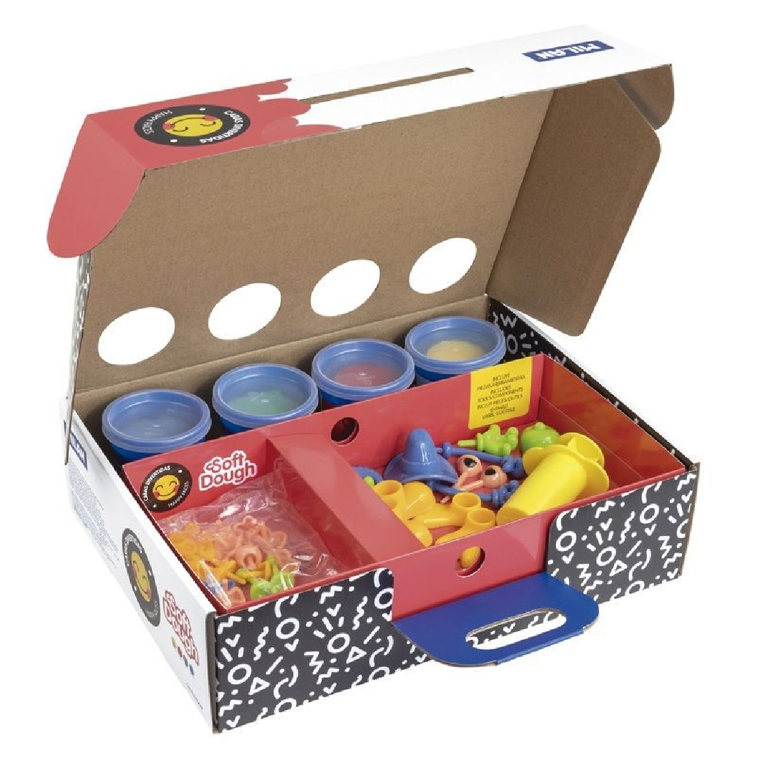 Πλαστοζυμαράκια 4τμχ116gr happy faces 913304hf Milan