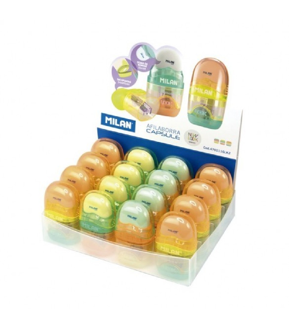 Γόμα-ξύστρα μονή capsule new look 4701116LK2 Milan