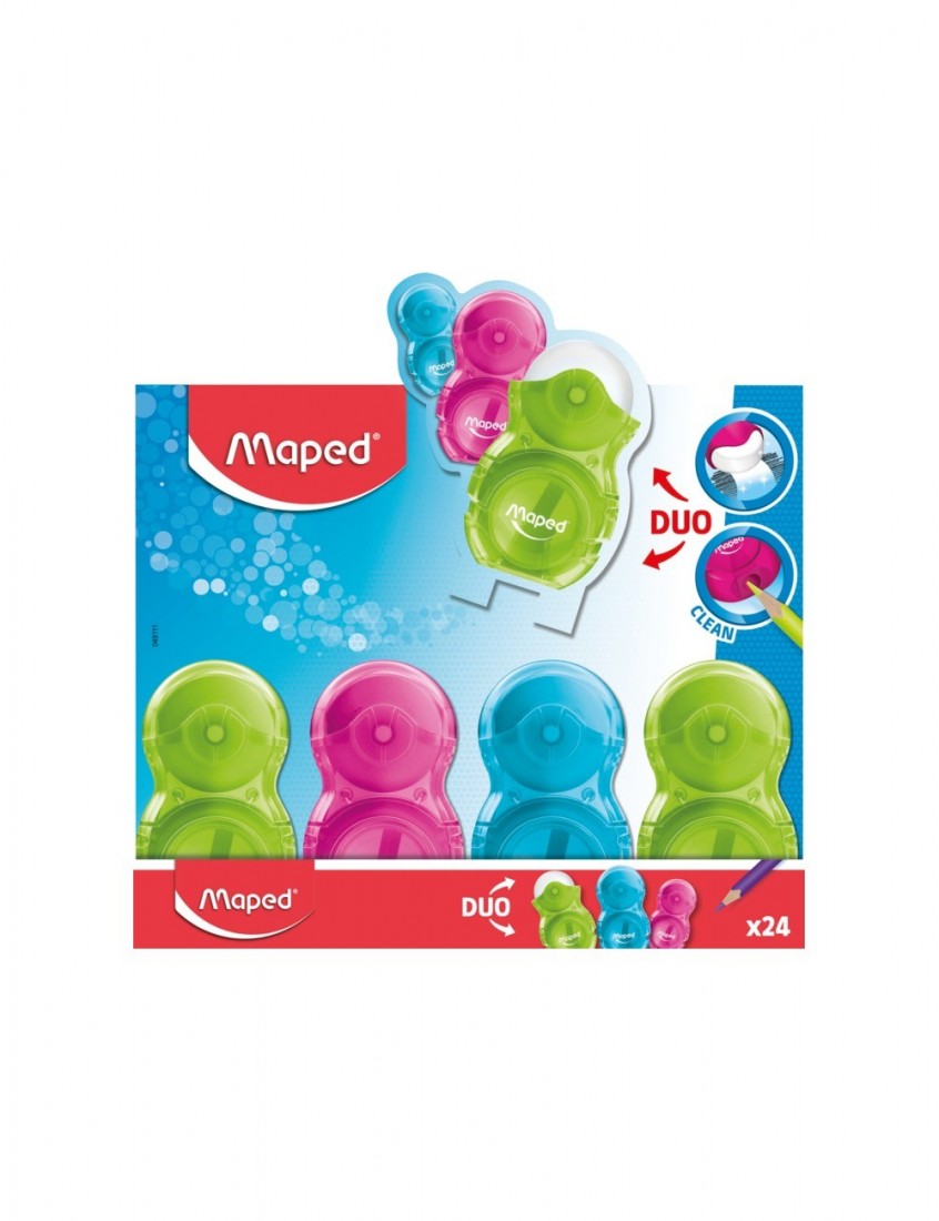 Γόμα ξύστρα διαφανής στρογγυλή 1 οπής 049111 Maped