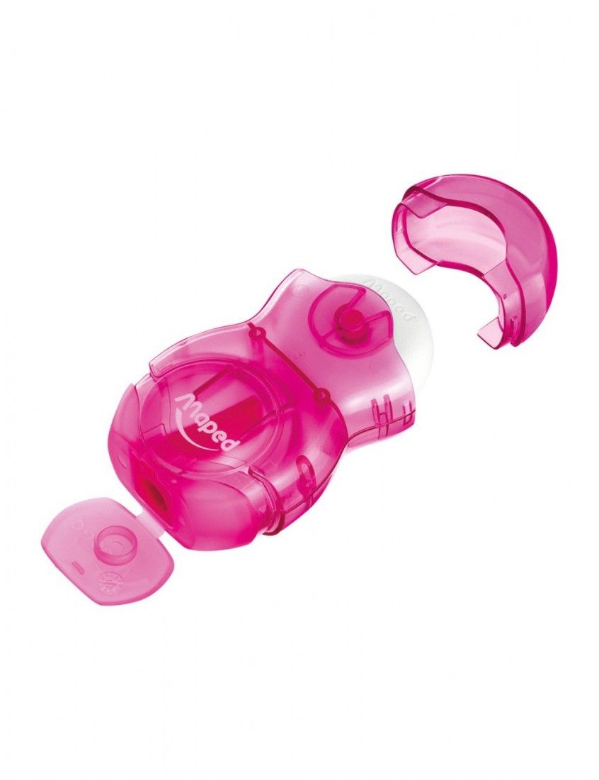 Γόμα ξύστρα διαφανής στρογγυλή 1 οπής 049111 Maped