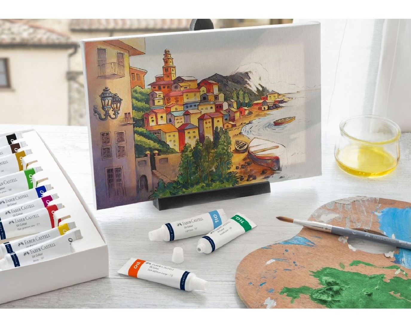 Faber Castell Oil colours, cardboard wallet of 12, 12x 20 ml tube 379512