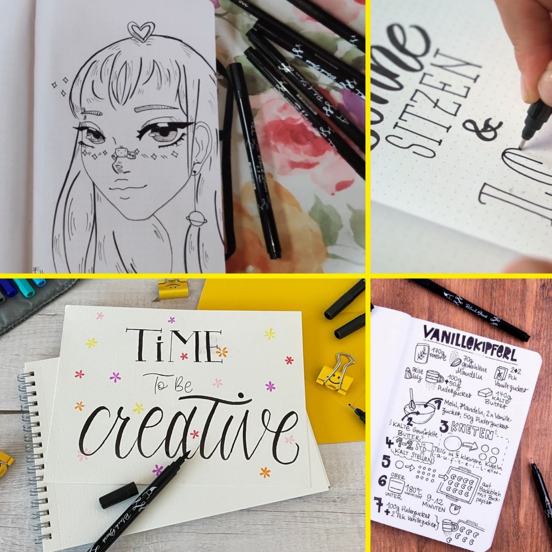 Black Lettering pens 5 pieces 19114 OnLine