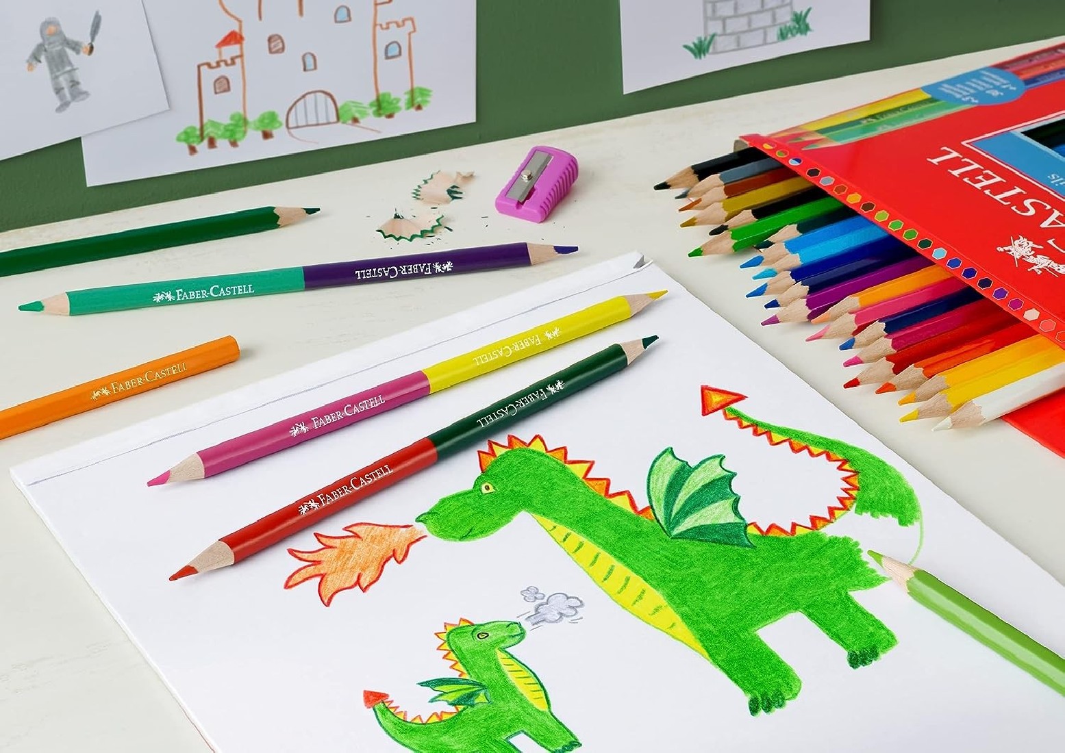 Faber Castell Classic Colour pencils 24pcs plus 3 bicolor pencils plus a sharpener 110324