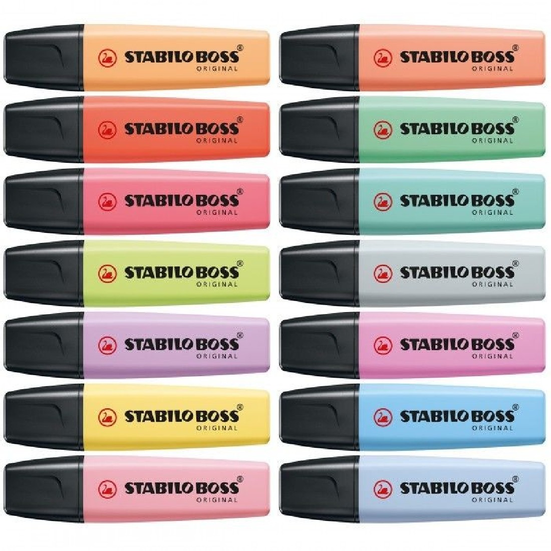 Μαρκαδόροι Υπογράμμισης Deskset 15 τεμάχια 7015-02 Stabilo Boss Original Pastel,