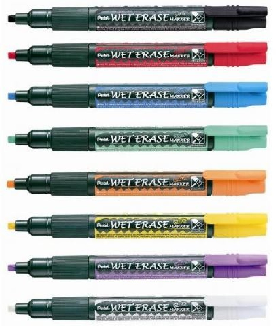 Μαρκαδόρος Υγρής Κιμωλίας 1.5 - 4mm. Κίτρινος SMW26-GO Pentel