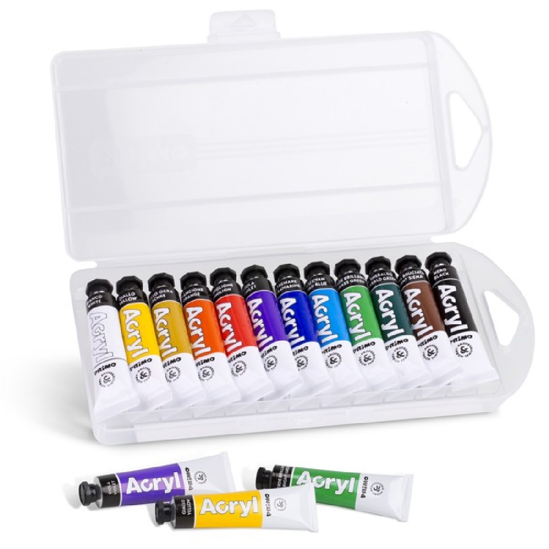 Σετ Ακρυλικά χρώματα σε Σωληνάριο 7.5ml. 12 Χρώματα 407TA12PP Primo