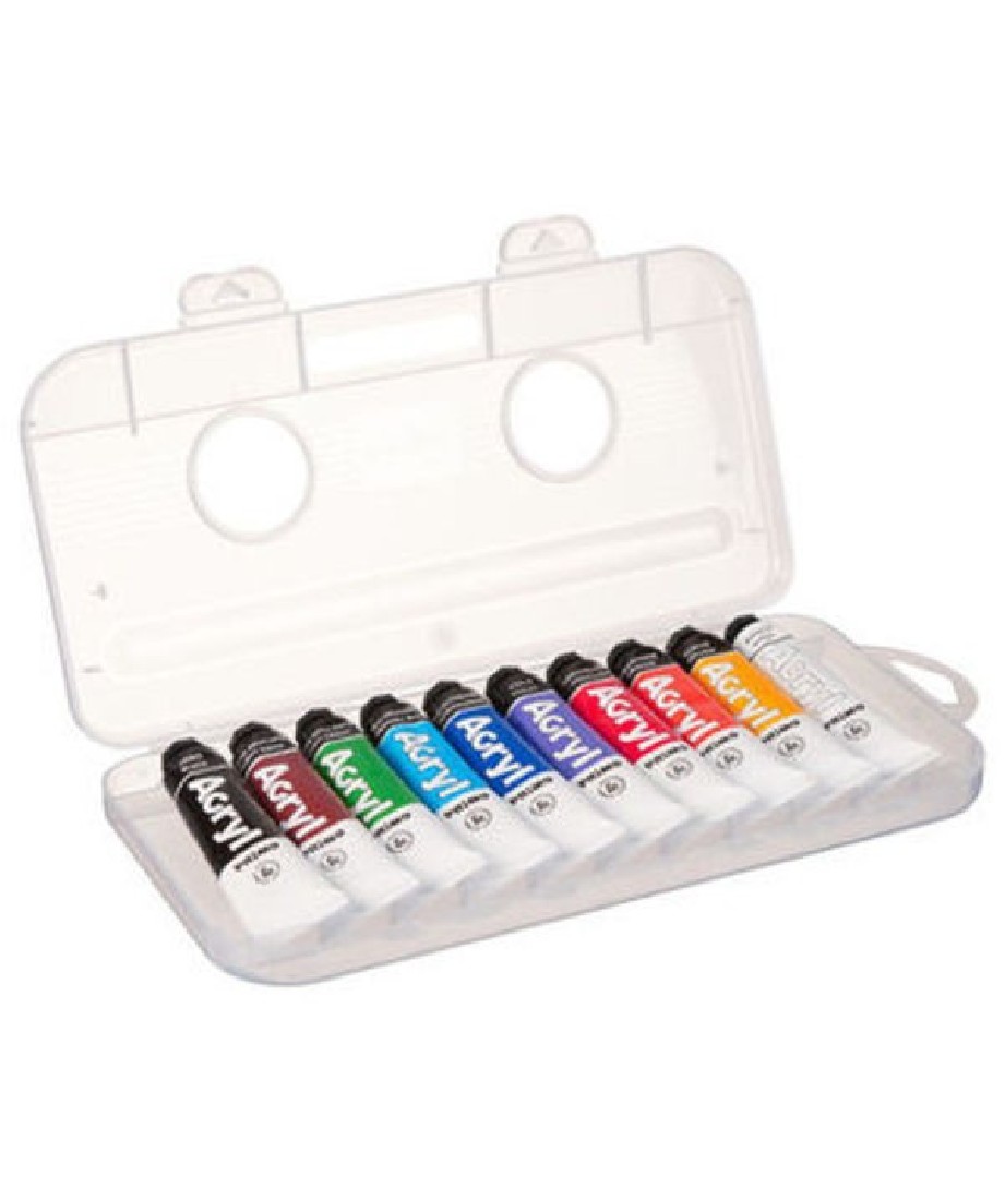 Σετ Ακρυλικά χρώματα σε Σωληνάριο 18ml 10 Χρώματα 405TA10SP Primo.
