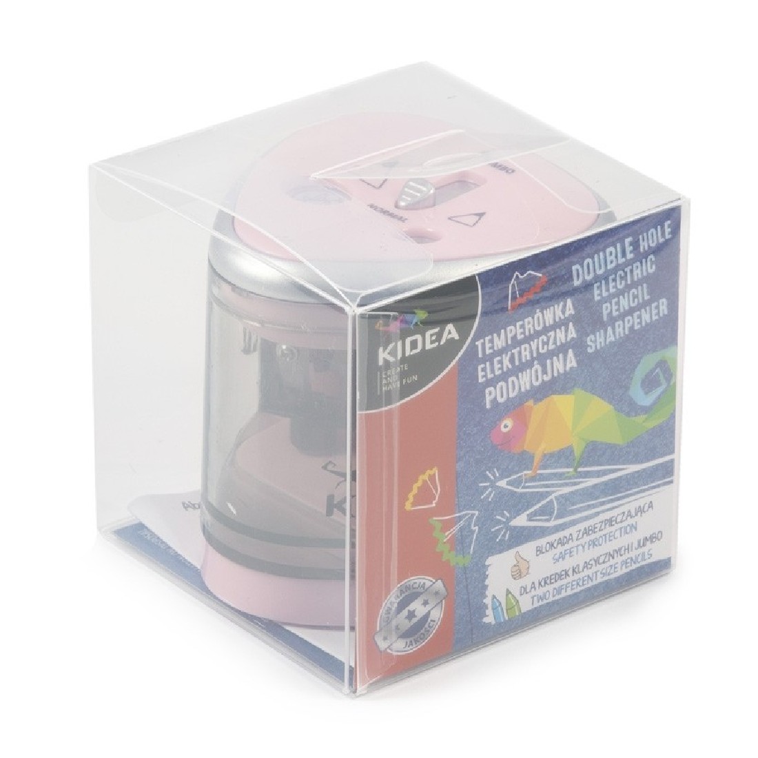 Ξύστρα Μπαταρίας Διπλή Ροζ  080717 Kidea