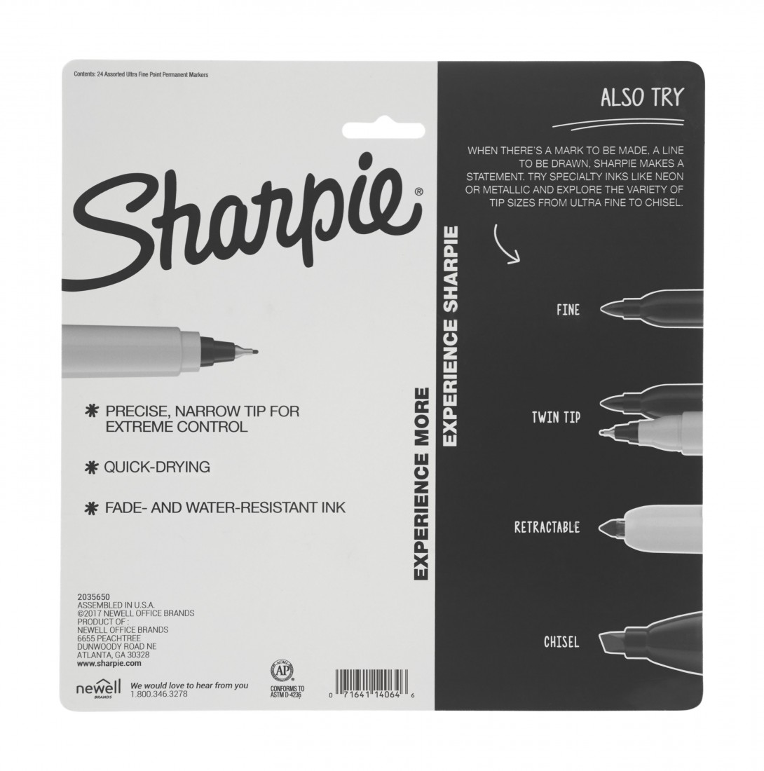 Permanent marker Sharpie Fine Blister Cosmic 24 colours