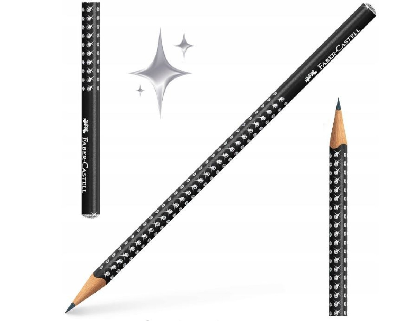 Μολύβι grip sparkle black 118299 Faber Castell