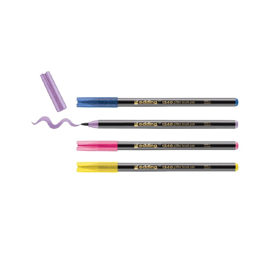 Mαρκαδόρος πινέλο e-1340 glitter brushpen set Edding