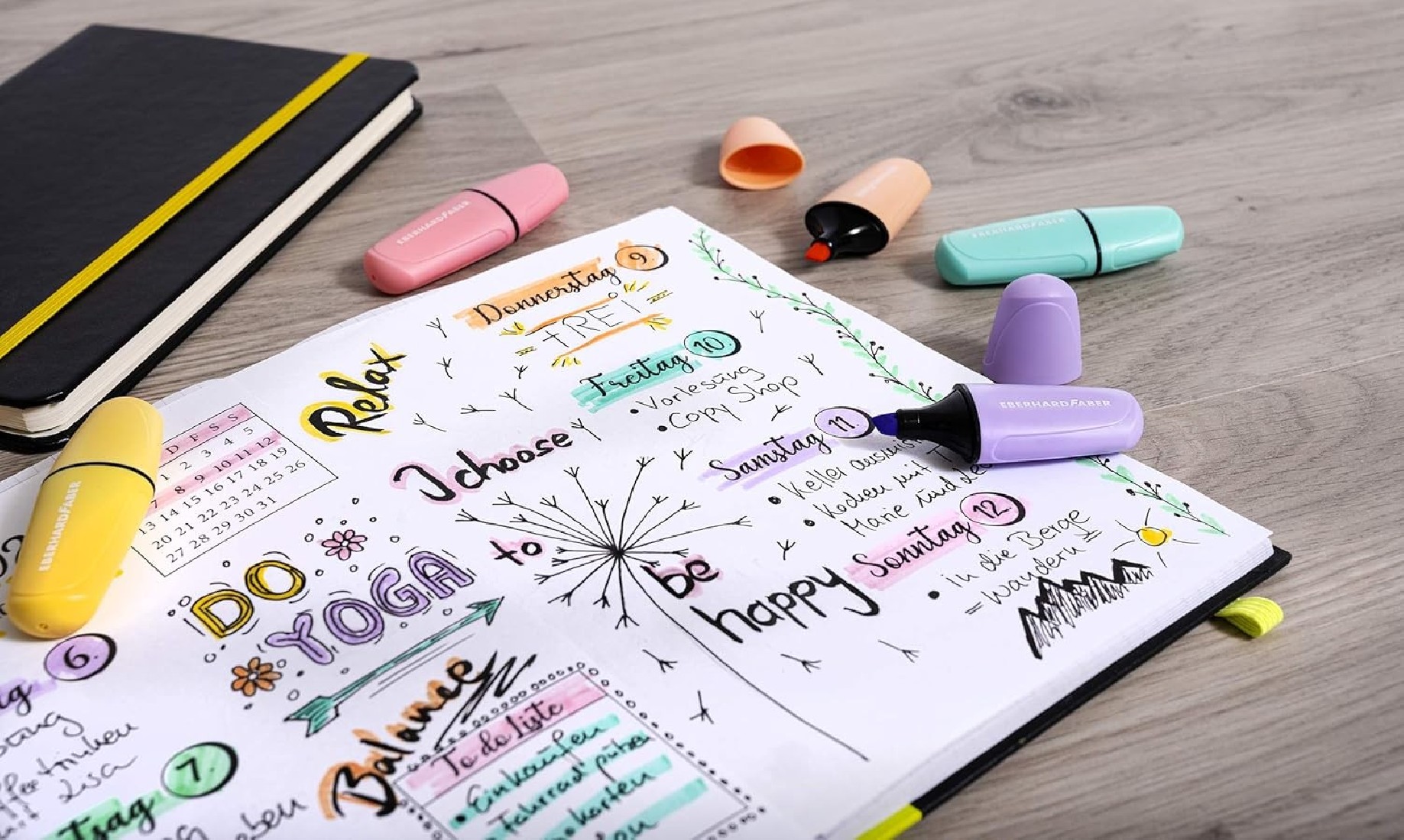 Highlighters 6 τεμαχίων, σε παστέλ χρώματα, 551403, Eberhard Faber