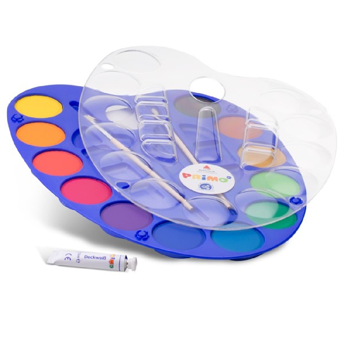 Νερομπογιές Aκουαρέλας 12 χρωμάτων με δώρο πινέλα 102Α12ΤΟΜ Primo