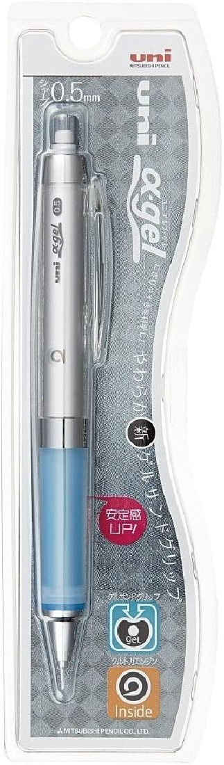 Uni Mitsubishi Pencil Alpha Gel M5858GG1P.33 Kurutoga Mechanical Pencil, 0.5, Blue