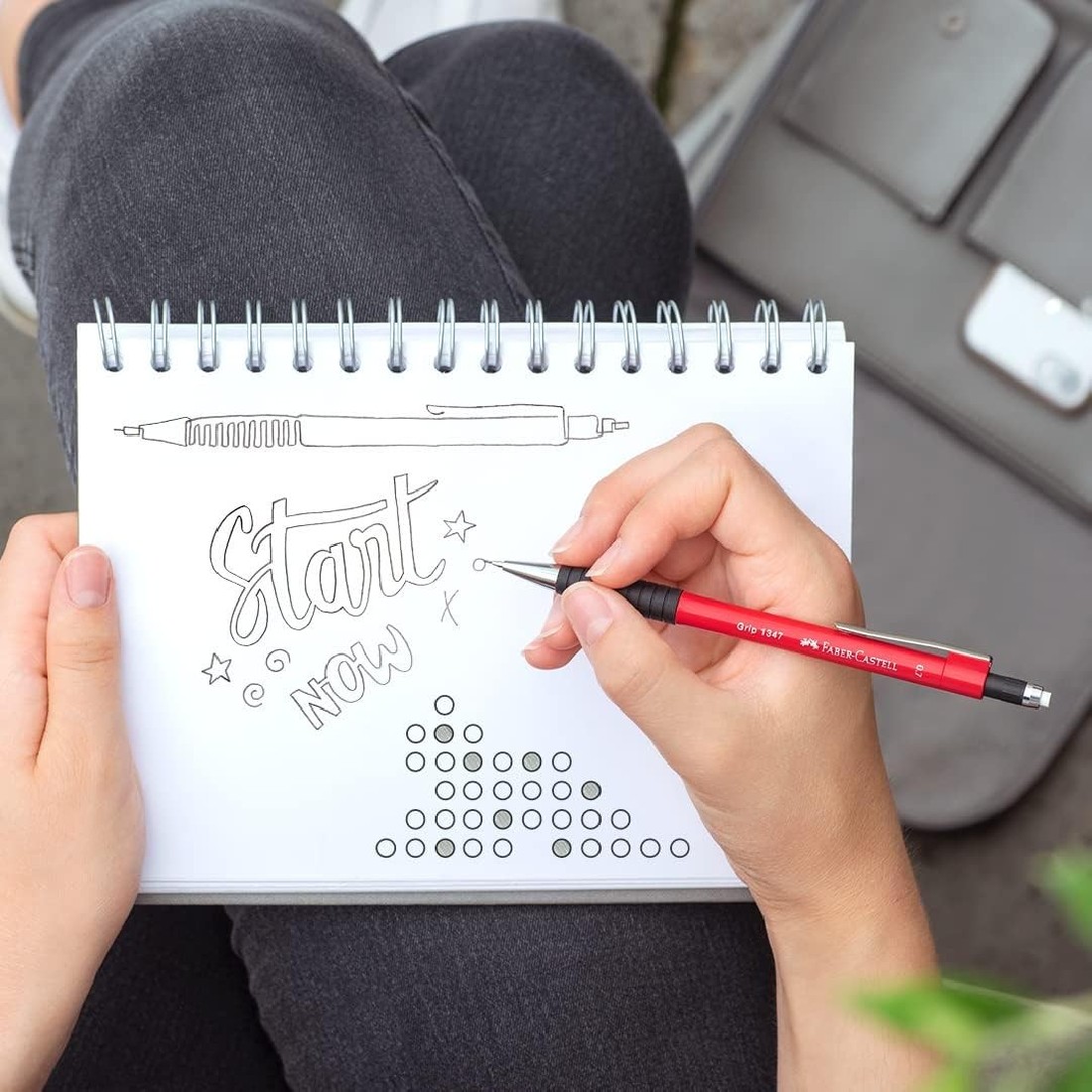 Faber-Castell Mechanical Pencil Grip 1347 0.7mm Red 134725